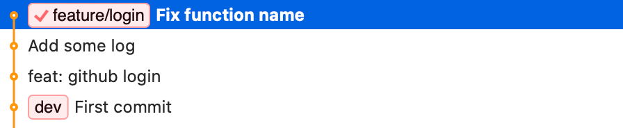 Git commit history before squashing