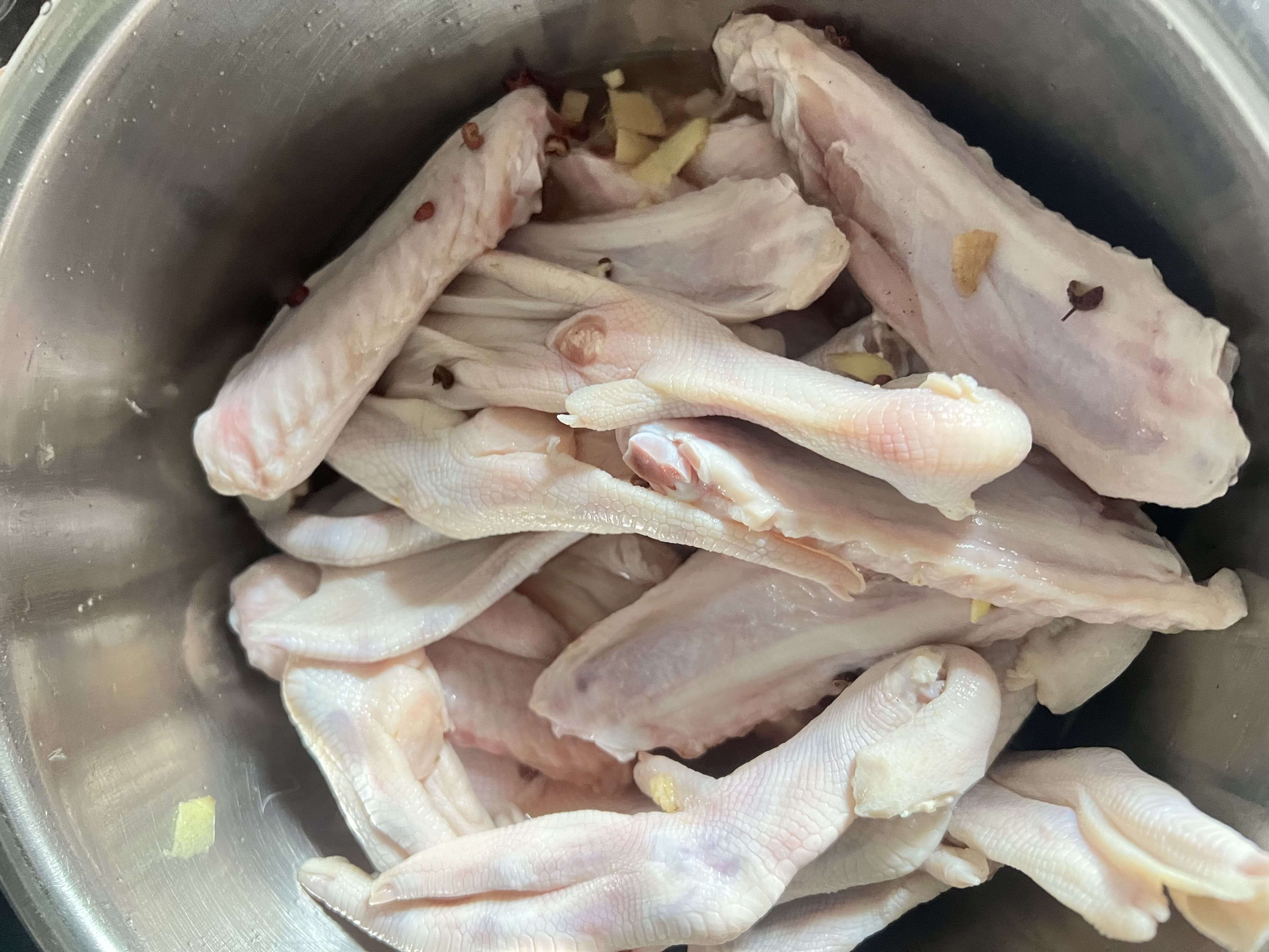 Duck wings and duck feet taking a “bath” - 02
