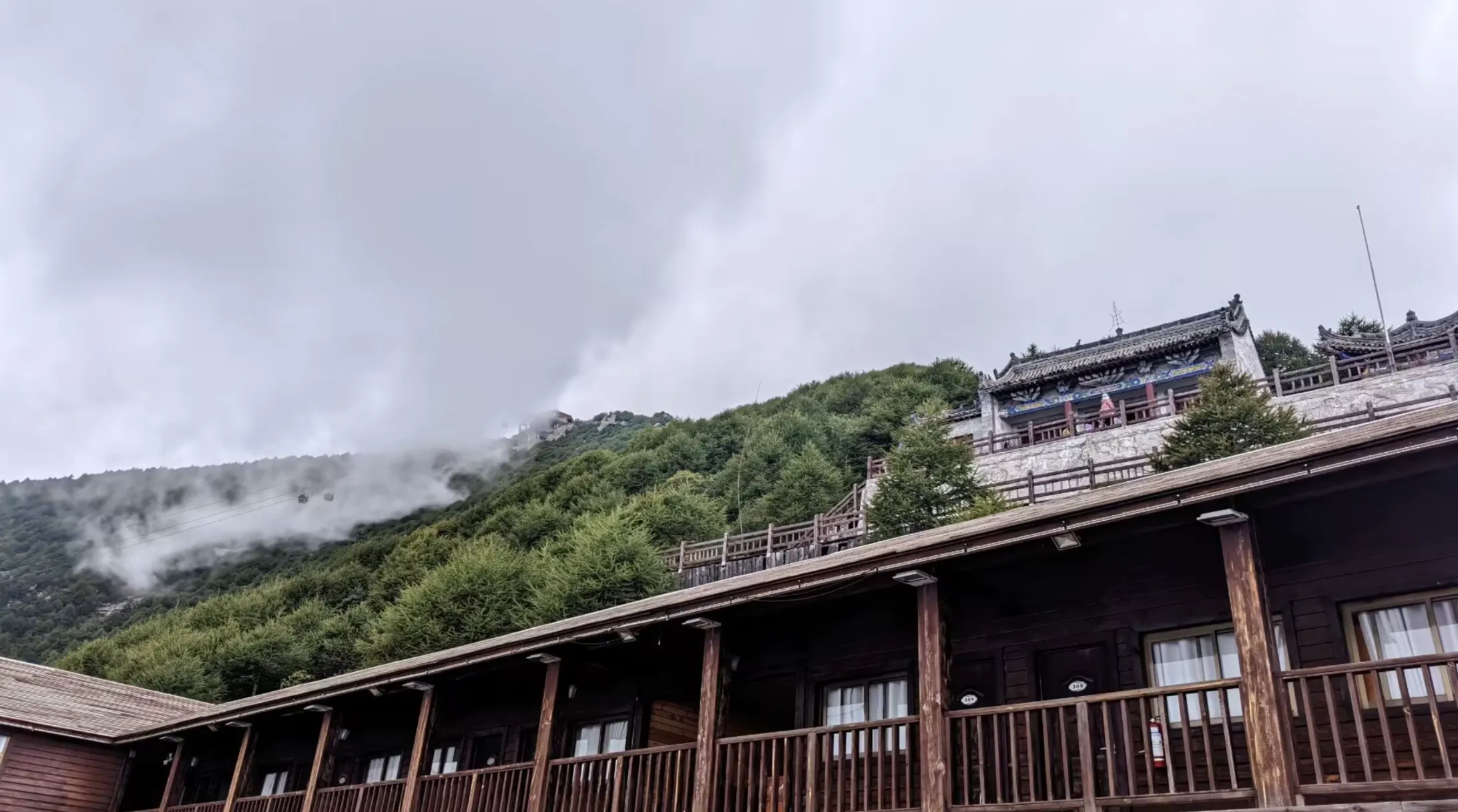 Inn halfway down the mountain