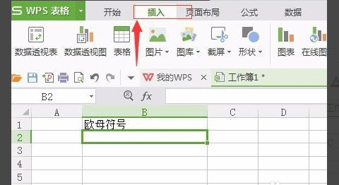 Click Insert on the menu bar