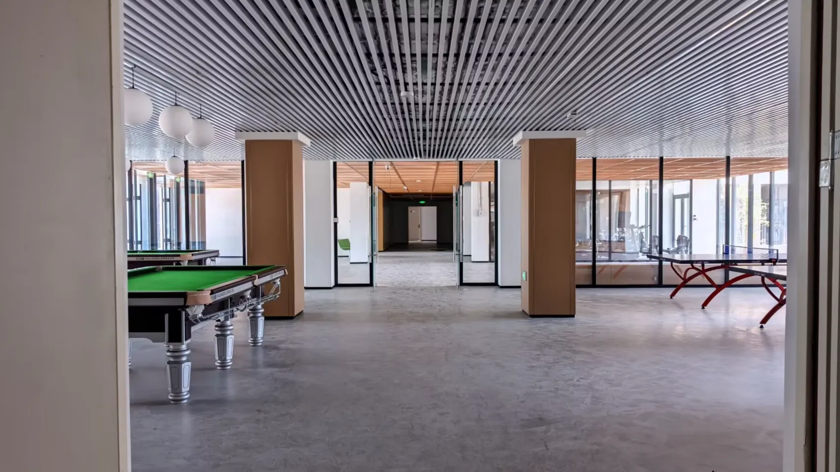 Fitness area on the first floor of the dormitory building