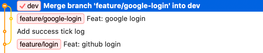 Concise history after merging