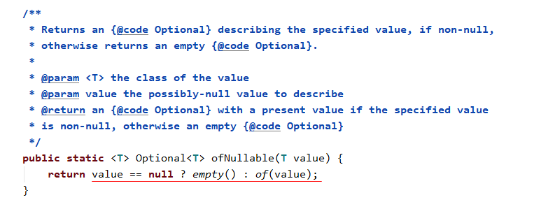 Prefer ofNullable when null is possible