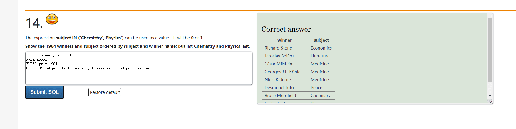 Move specified field values to the end - method 1