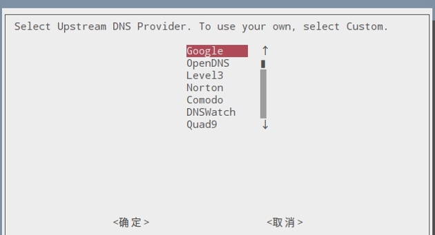 Choose upstream DNS
