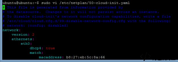 editing the netplan file