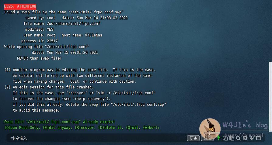 Editing frpc service config