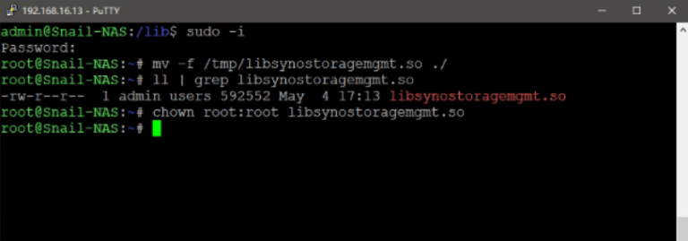 Move the restored shared library into /lib