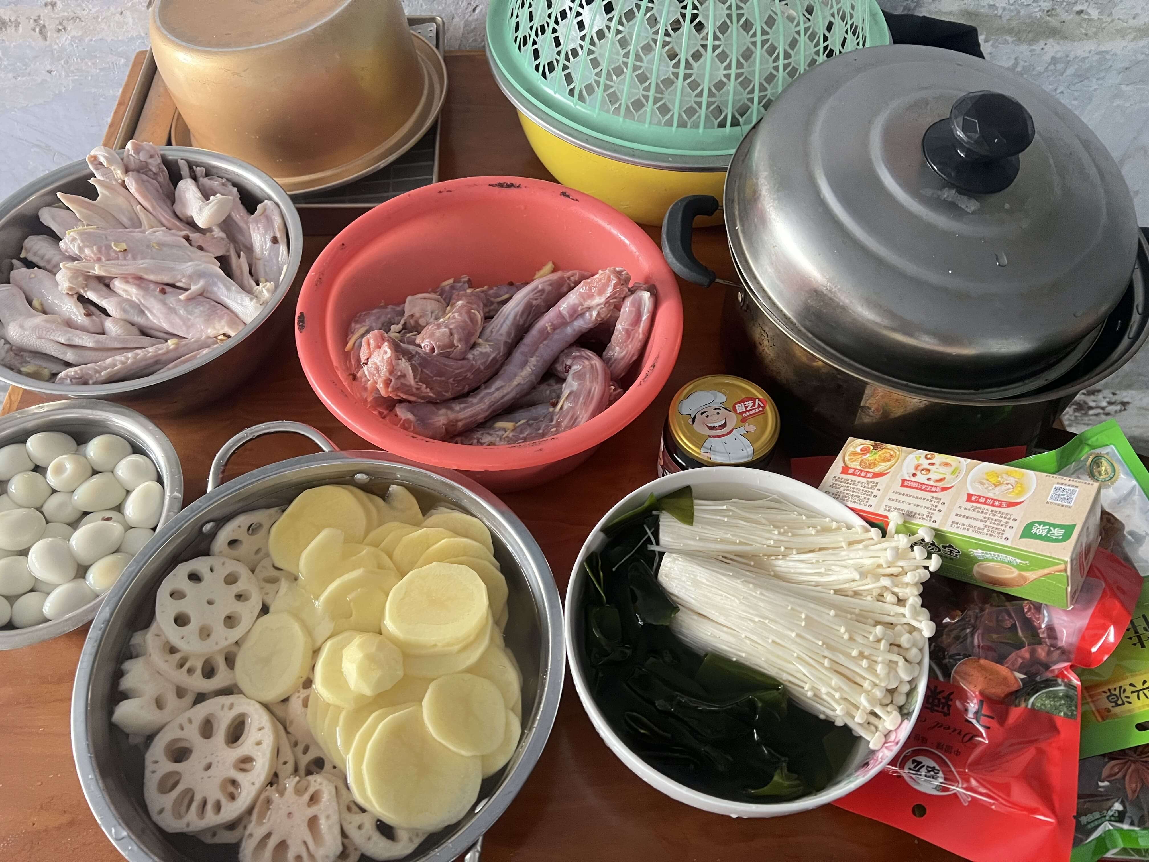 All the ingredients together